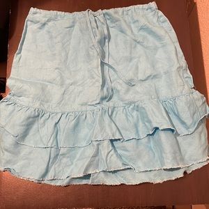 Light Blue Old Navy Linen Skirt